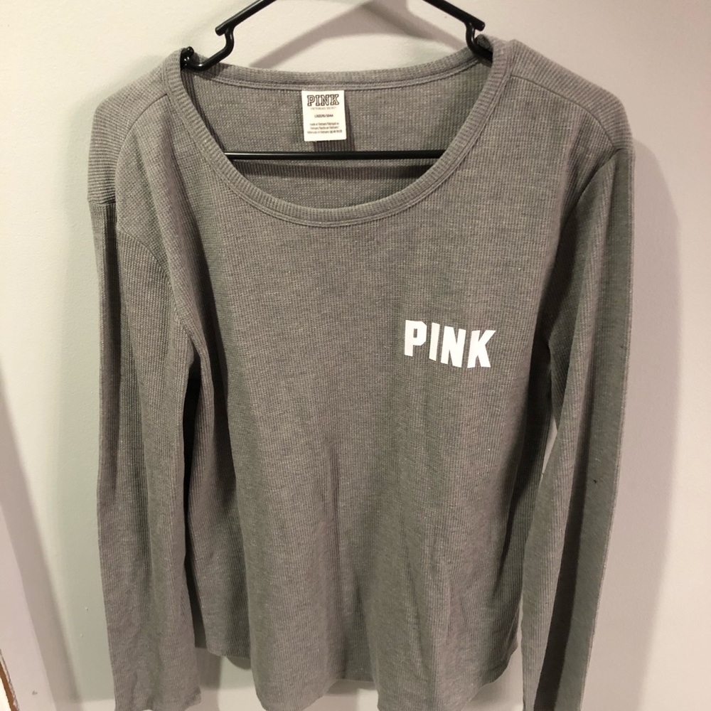 Victoria’s Secret PINK long sleeve grey thermal